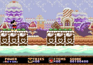 une photo d'Ã©cran de Castle of Illusion sur Sega Megadrive